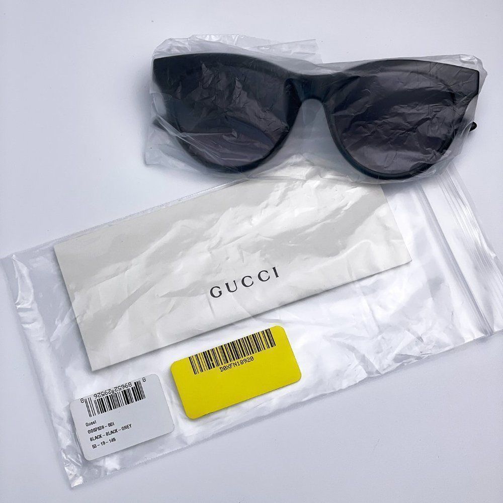NEW GUCCI GG0763S 001 Black Gray Gradient Cat Eye Women Sunglasses - Picture 10 of 12